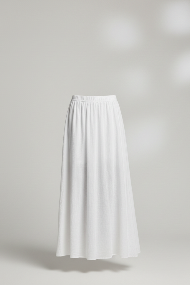 Jupe Longue Blanche Coton