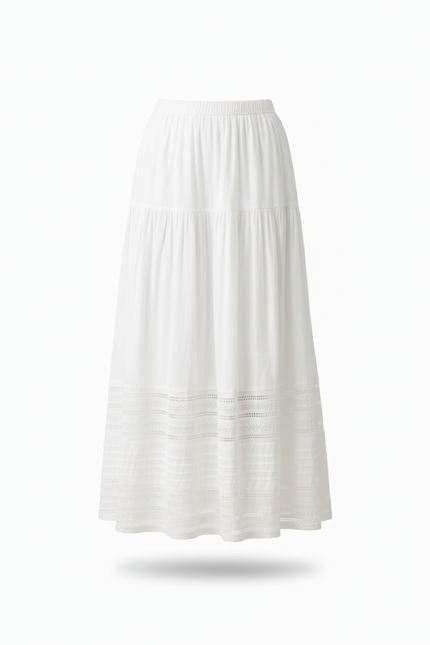Jupe Gaze De Coton Blanche