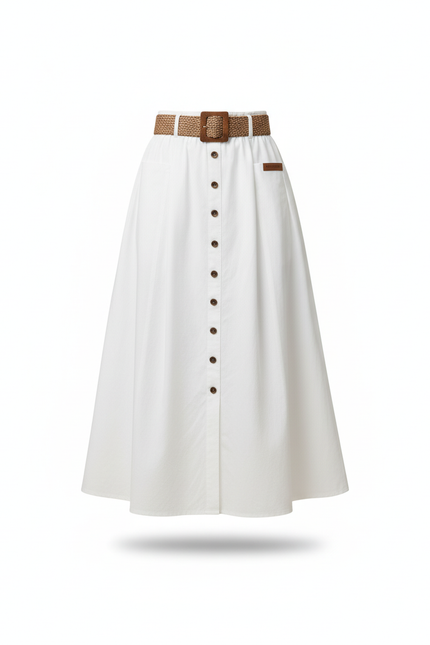 Jupe Longue Blanche Trapeze