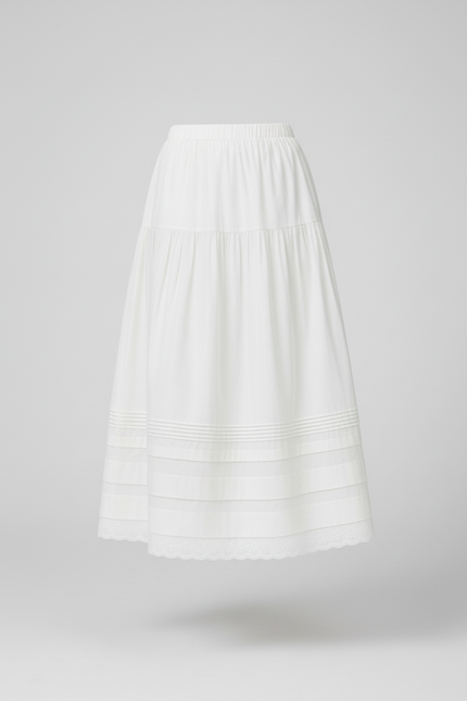 Jupe Longue Coton Blanche
