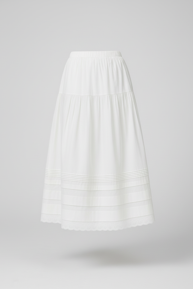 Jupe Longue Coton Blanche