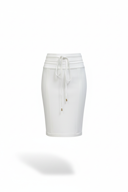Jupe Droite Blanche Femme