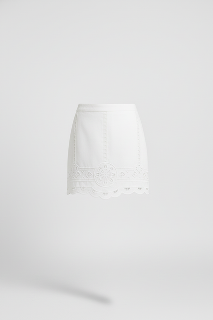 Jupe Blanche Broderie