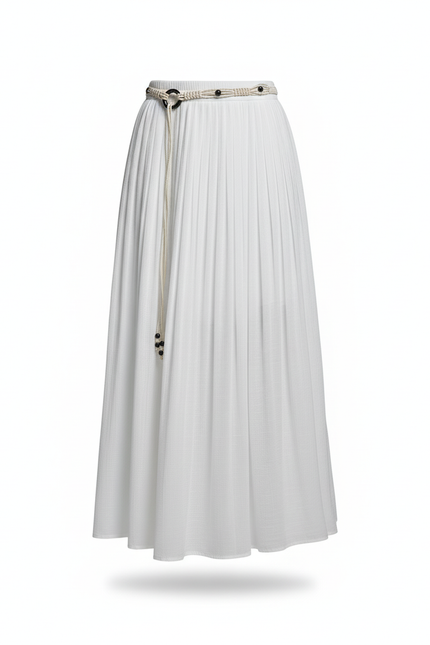 Jupe Plissée Longue Blanche