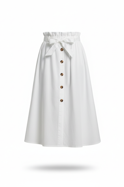Jupe Blanche Boutonnée Devant