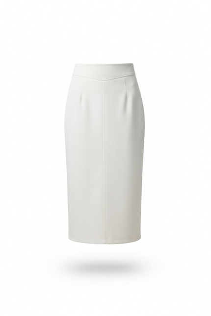 Jupe Simili Cuir Blanche